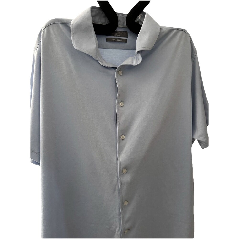Daniel Cremieux Signature Collection Men's Pima Cotton Polo Shirt Light Blue XXL